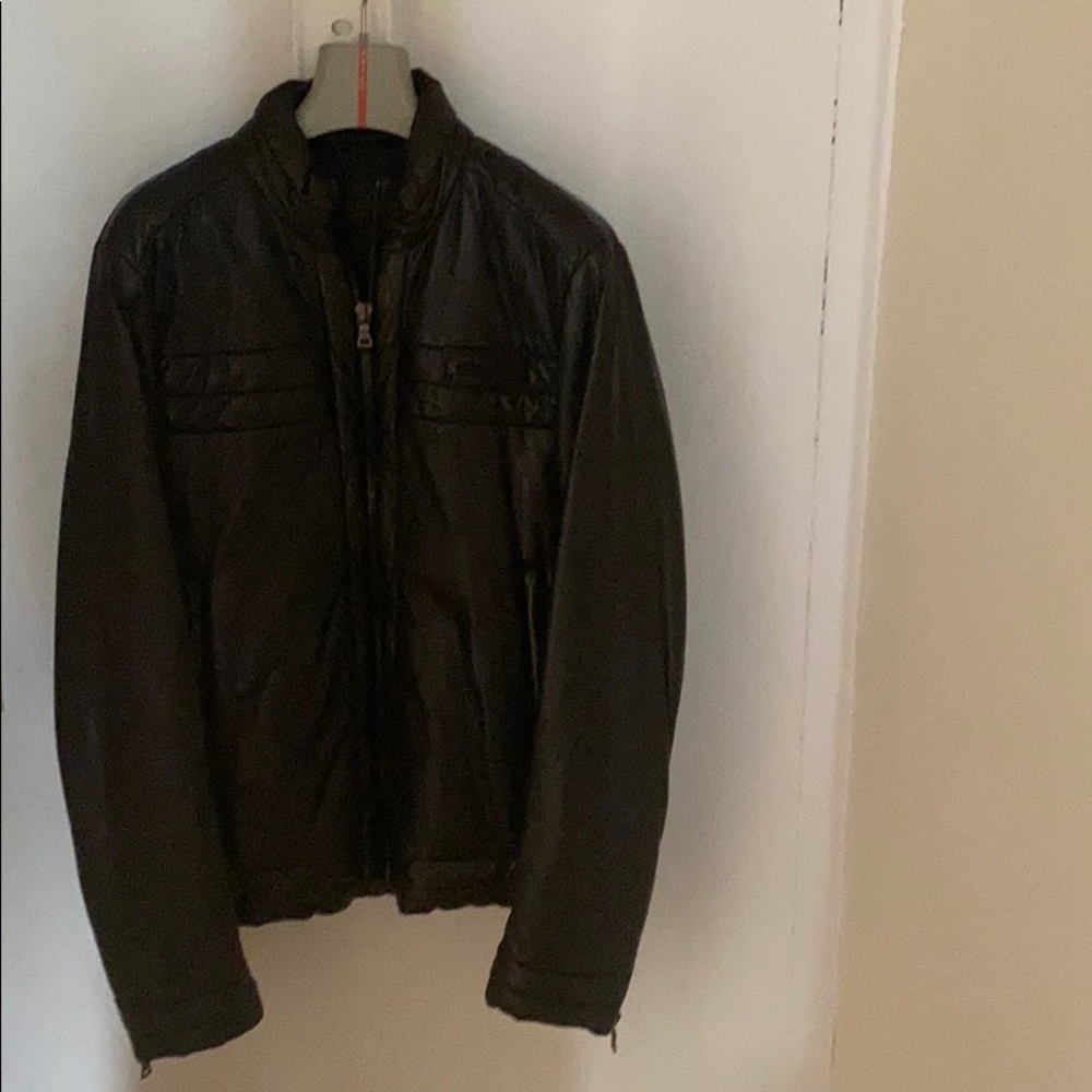 Prada Lambs leather bomber jacket